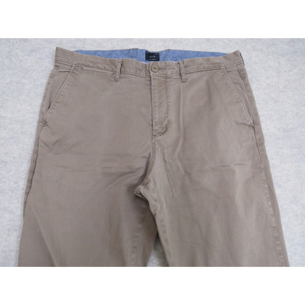 JCrew 770 Straight Fit Chino Pants Mens 34x32 Brown Re-Imagined Stretch Cotton - Picture 3 of 11